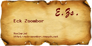 Eck Zsombor névjegykártya