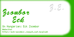 zsombor eck business card